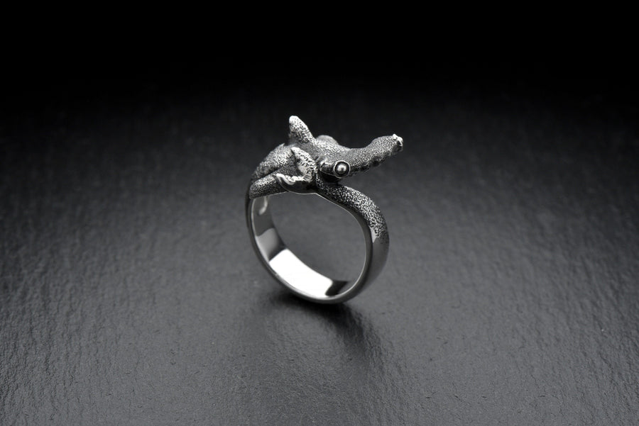 Sea creature ring	Sea souvenir	maori jewelry		Hammer shark ring	Hammer shark	Hammer shark jewelry	silver ring	gift (etsy image id: 4631539087)
