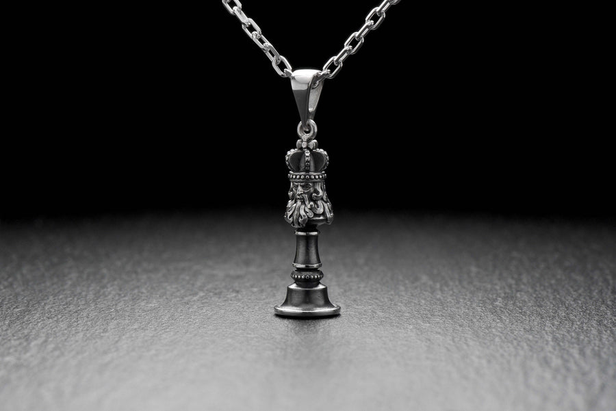 Silver pendant	Pendant	Sterling silver	silver jewelry	Chess Pendant	Chess jewelry (etsy image id: 4644692995)