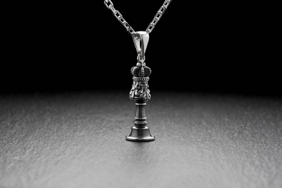 Silver pendant	Pendant	Sterling silver	silver jewelry	Chess Pendant	Chess jewelry (etsy image id: 4644692995)