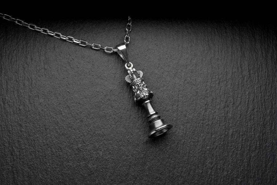 Silver pendant	Pendant	Sterling silver	silver jewelry	Chess Pendant	Chess jewelry (etsy image id: 4644692995)
