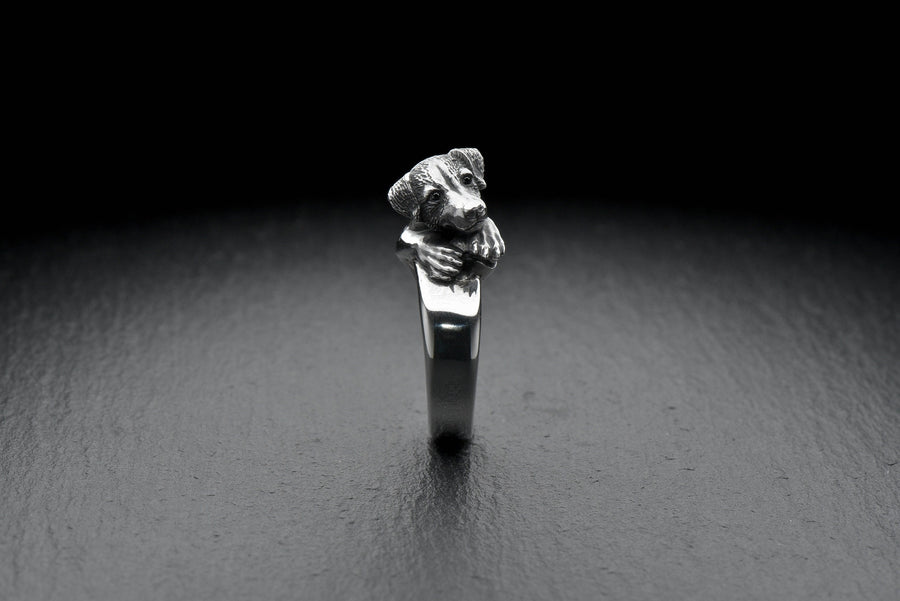 Sterling Silver Jack Russell Ring: Handmade Dog Lover Jewelry