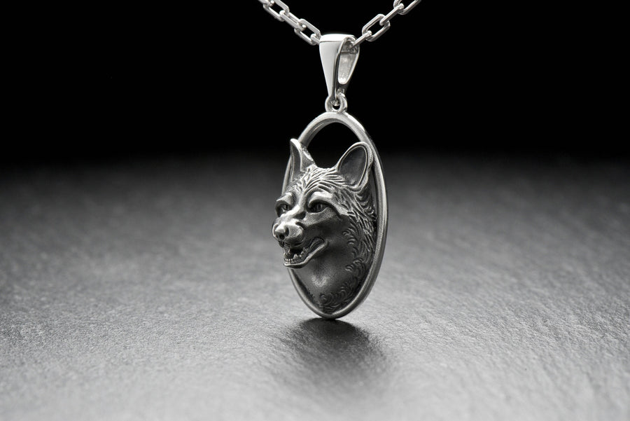 Sterling Silver Fox Pendant – Playful Animal Necklace for Nature Lovers
