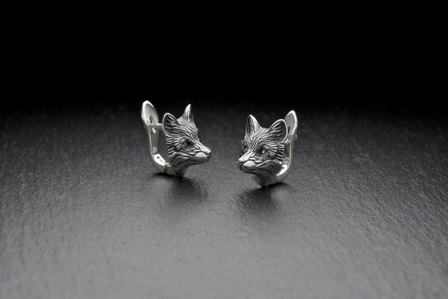 silver earrings	earrings	jewelry	Sterling silver	animal earrings	animal jewelry	Silver Fox Earrings	Fox	Silver Earrings	fox head earrings	Silver jewelry fox	fox earrings	Silver Fox (etsy image id: 6531082485)