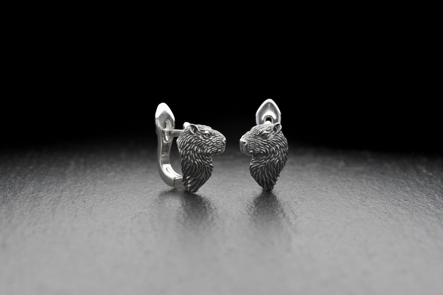 Sterling Silver Capybara Earrings: Handmade Animal Jewelry (etsy image id: 7394205589)