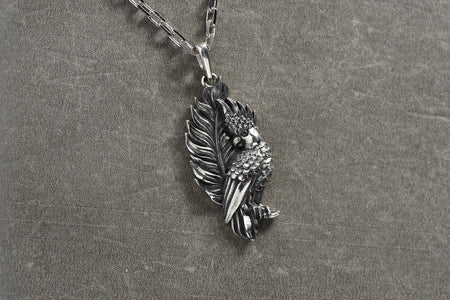 Silver pendant	Beetle pendant	Silver necklace	Beetle	gift	silver jewelry	gift for him	Silver Parrot	Pendant Parrot	Parrot jewelry	Parrot necklace	Parrot lovers	Parrot pendant (etsy image id: 4608063494)