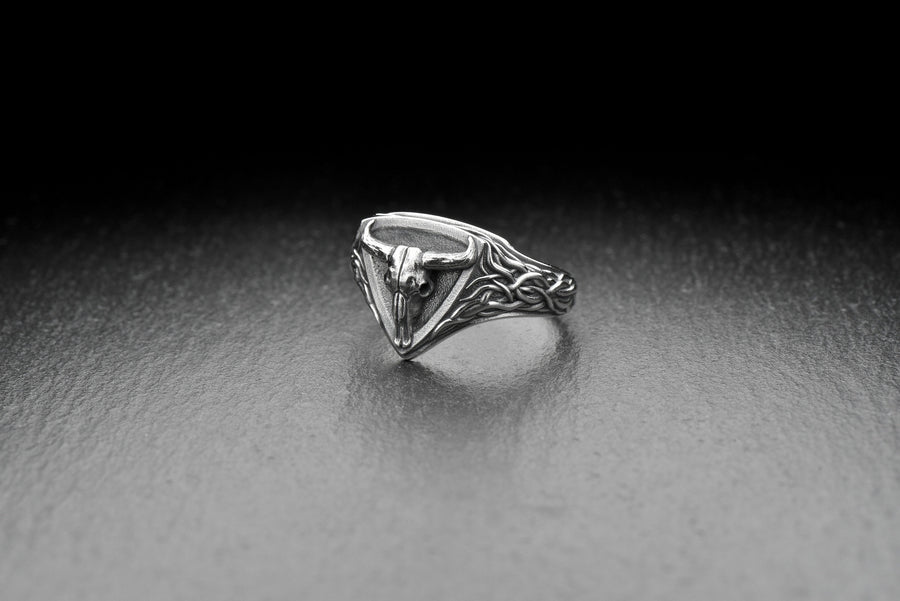 Sterling silver	silver ring	silver jewelry	Sterling silver ring	Ring Ram Skull	Ram Skull	gift for her	gift for him	Skull	Ring Ox Skull	Ox Skull	jewelry Ox Skull	bull skull ring (etsy image id: 4674222767)