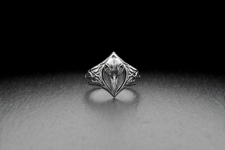 Sterling silver	silver ring	Sterling silver ring	Ring Ram Skull	Ram Skull	gift for her	gift for him	Skull	Ring Crow Skull	Crow Skull	jewelry Crow Skull	crow ring	Skull ring (etsy image id: 6981718148)