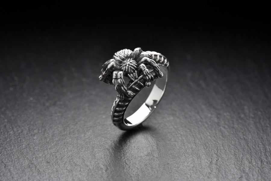 Introducing the Spider Ring, a unique and daring piece of jewelry that celebrates the beauty and mystery of one of the most fascinating creatures in the natural world. (etsy image id: 4626545839)