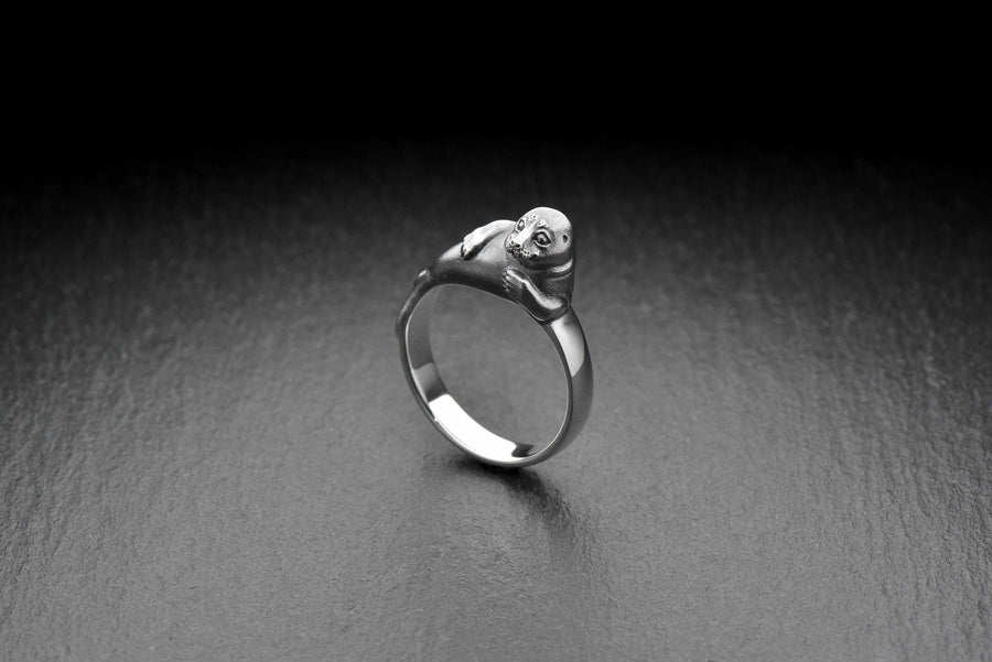 Sterling Silver Seal Ring: Handmade Sea Animal Jewelry (etsy image id: 7311241873)
