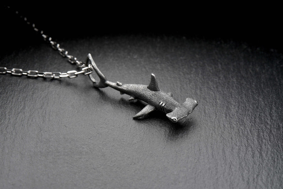 shark silver pendant	tooth necklace	Hammerhead Shark	animal pendant	animal jewelry	silver pendant	Silver necklace (etsy image id: 7181038828)