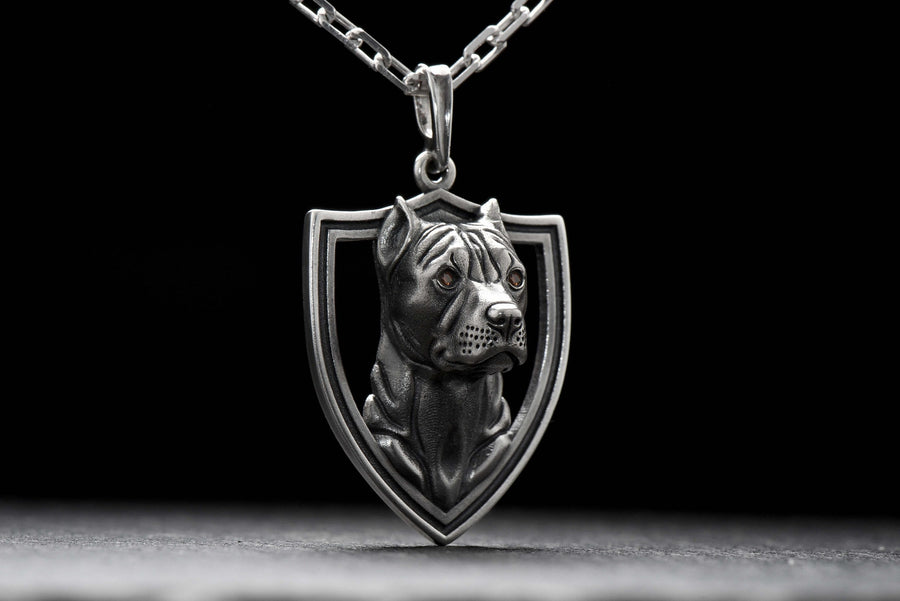Sterling Silver Pendant Staffordshire Terrier, Necklace Dog, Handmade Dog Jewelry, Animal Pendant, Dog Lovers Gift, Staffordshire Necklace (etsy image id: 7372845956)