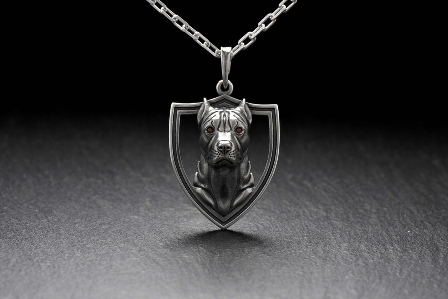 Sterling Silver Pendant Staffordshire Terrier, Necklace Dog, Handmade Dog Jewelry, Animal Pendant, Dog Lovers Gift, Staffordshire Necklace (etsy image id: 7372845956)