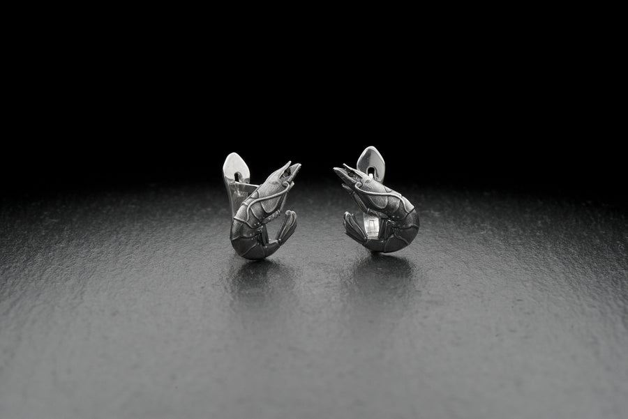 Shrimp lovers	sea lovers	jewelry	gift for her	gift	silver earrings	handmade (etsy image id: 4634891747)