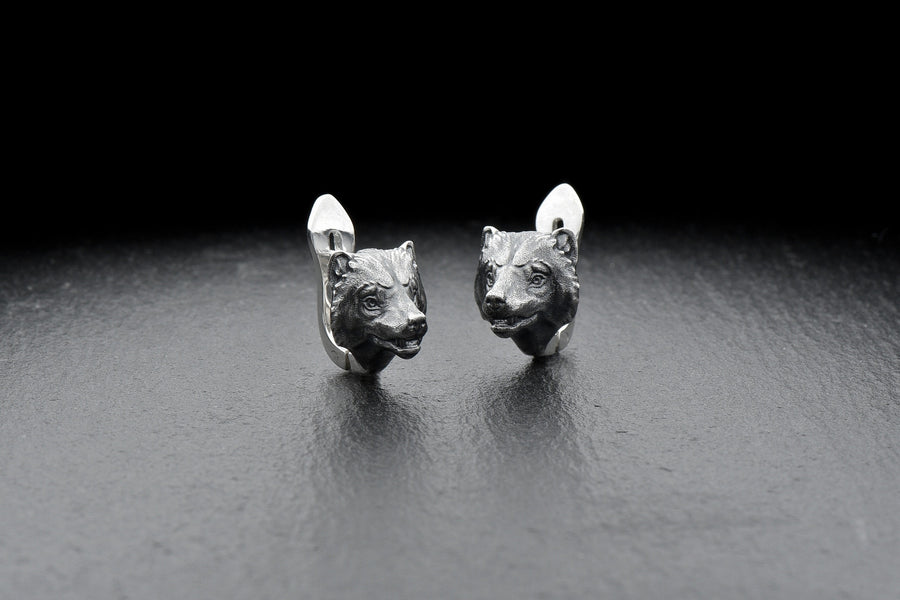 Sterling Silver Wolverine Earrings: Animal Lover Jewelry (etsy image id: 7349562486)
