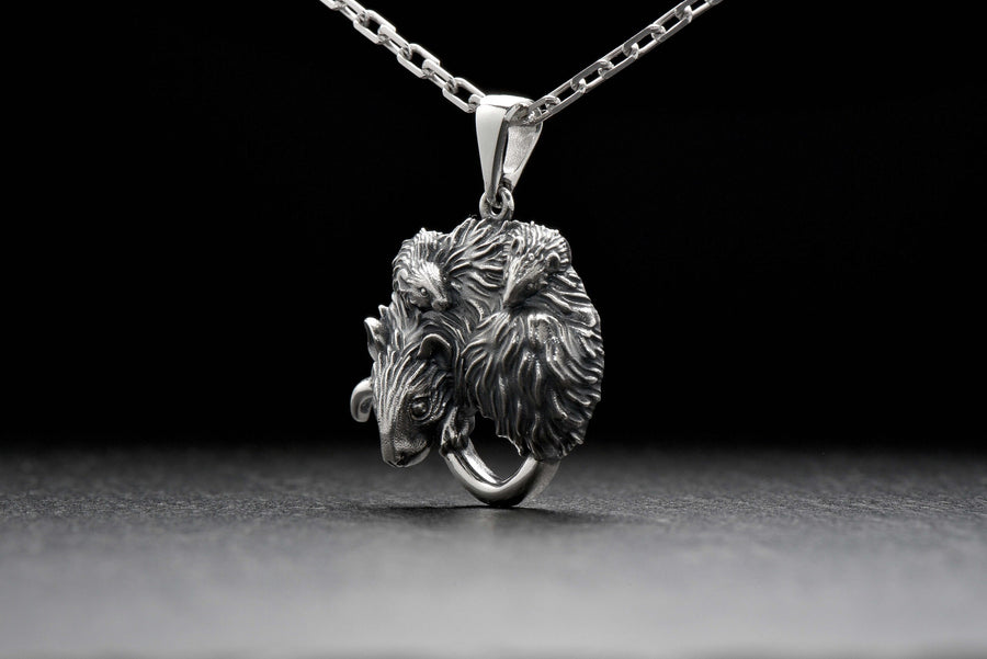 Sterling Silver Mouse Family Pendant: Whimsical Animal Necklace