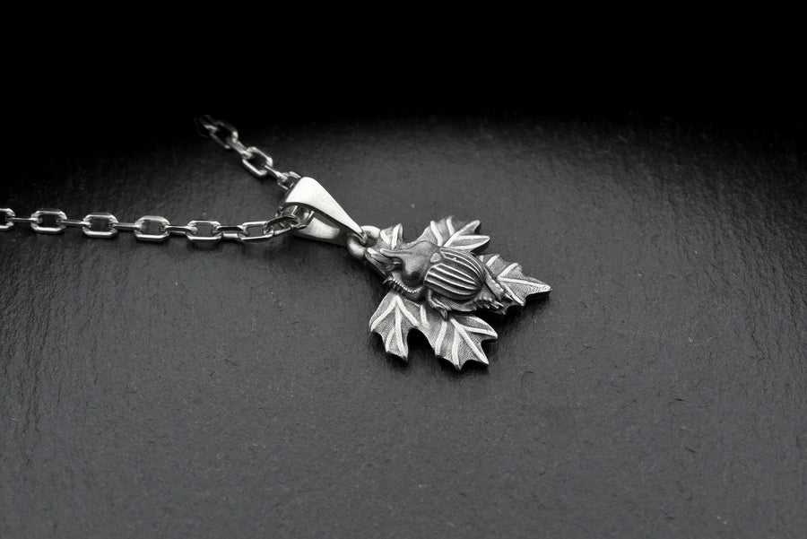 Silver pendant	Beetle pendant	Beetle necklace	Silver necklace	Beetle	Beetle lovers	Beetle jewelry	gift	silver jewelry	Insect pendant	Insect jewelry	Insect	gift for him (etsy image id: 7397594127)