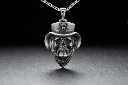 Lemmy Kilmister	motorhead	heavy metal	motörhead	Skull jewelry	gift for him	Skull	gift for her	Sterling silver	Skull pendant	Skull necklace	silver skull pendant	silver skull (etsy image id: 4656660916)