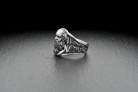 Whether you're dressing up for a formal event or adding some sophistication to your everyday style, this Silver Ring Socrates is the perfect choice. Don't miss out on the opportunity to elevate your look with this stunning piece of jewelry. (etsy image id: 4660169238)