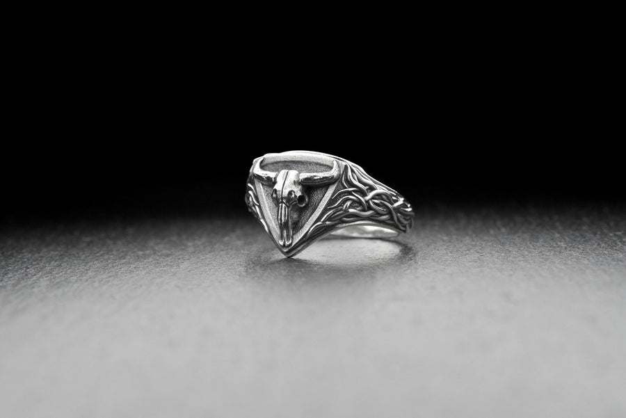 Sterling silver	silver ring	silver jewelry	Sterling silver ring	Ring Ram Skull	Ram Skull	gift for her	gift for him	Skull	Ring Ox Skull	Ox Skull	jewelry Ox Skull	bull skull ring (etsy image id: 4674222767)