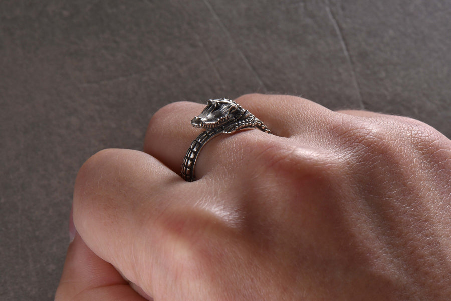 Silver Ring	Crocodile	Ring Crocodile	jewelry Crocodile	Silver	Ring	Crocodile lovers	alligator ring	animal ring	alligator	silver crocodile	Sterling silver	alligator jewelry (etsy image id: 7397563339)