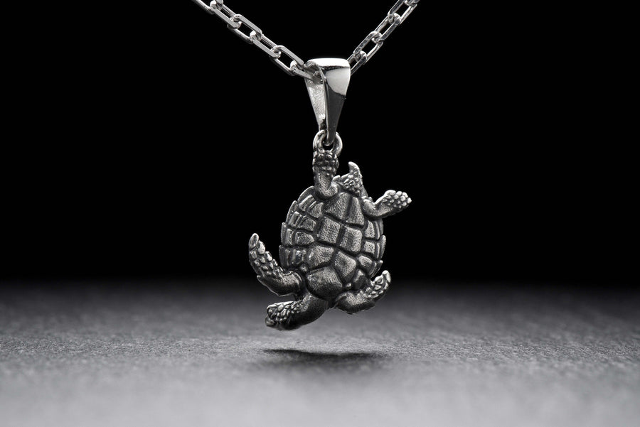 Turtle Pendant Silver – Sterling Silver Sea Turtle Necklace | Symbol of Wisdom, Serenity, and Ocean Spirit Jewelry (etsy image id: 7373010906)
