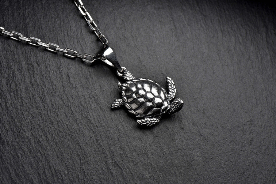 Turtle Pendant Silver – Sterling Silver Sea Turtle Necklace | Symbol of Wisdom, Serenity, and Ocean Spirit Jewelry (etsy image id: 7373010906)