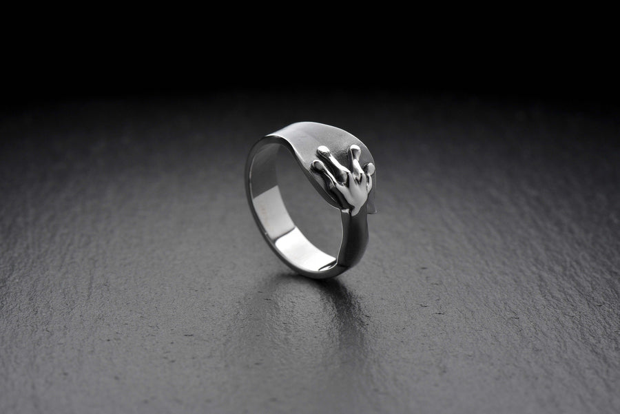 animal jewelry	animal ring	silver ring	frog lover	frog ring	Froschring	bague grenouille	frog totem ring	frog gift	frog jewelry	frog	silver frog ring	gift for her (etsy image id: 7348929144)