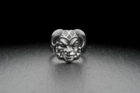 silver ring	silver	sterling silver ring	sterling silver	Silver Ring Jester	Ring Jester	Jester	joker ring	vintage	clown ring	Jester jewelry	anna greta eker	biker ring __etsy:4717907833