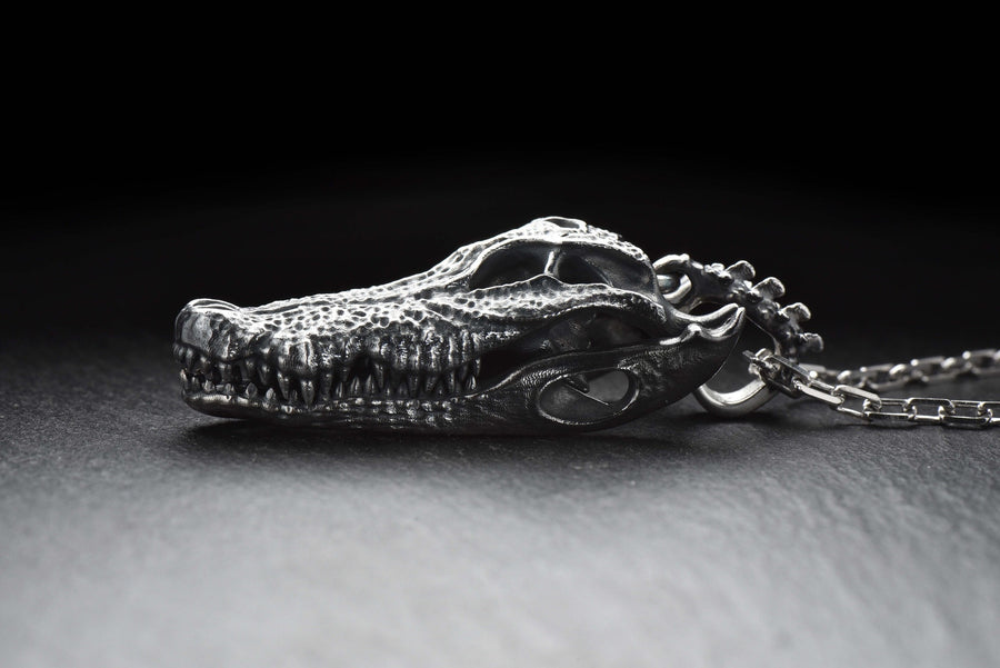 sterling silver	Silver Pendant	Skull	Silver Pendant Skull	Pendant Skull	jewelry Skull	Silver	Silver jewelry	jewelry	pendant crocodile	crocodile skull	Necklace skull	silver skull (etsy image id: 7306208445)