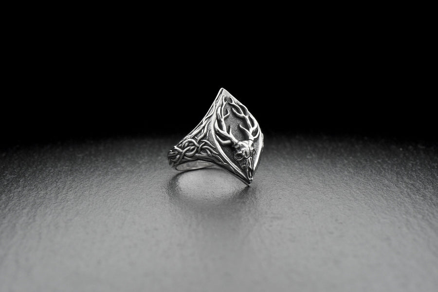 jewelry	gift for her	gift for him	skull ring	Skull	Ring Deer Skull	Ring Deer (etsy image id: 7029698601)