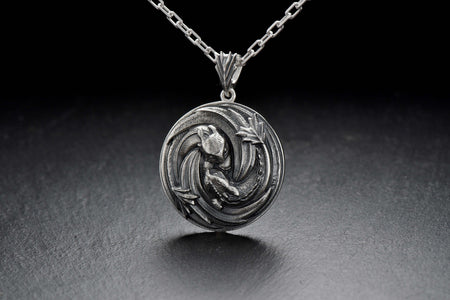 Oxidized Sterling Silver Dragon Pendant - Handmade Necklace (etsy image id: 4749360810)