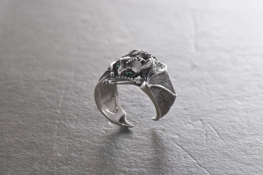Sterling Silver Dragon Ring: Handmade Dragon Jewelry (etsy image id: 7161930824)