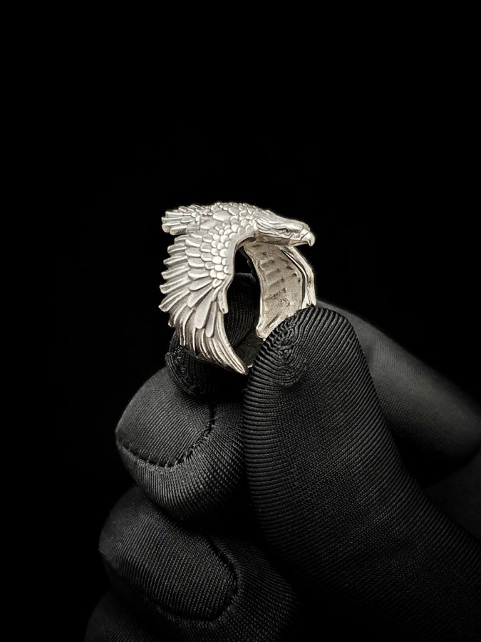 Sterling Silver Eagle Ring: Soaring Wraparound Bird Jewelry (etsy image id: 4768542676)