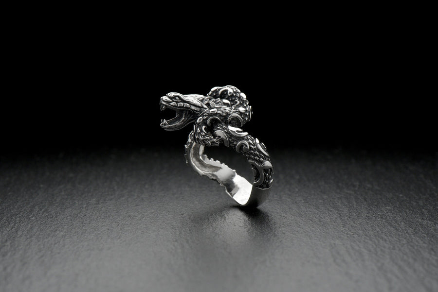 Handmade Sterling Silver Snake Ring: Animal Serpent Jewelry (etsy image id: 7308877243)