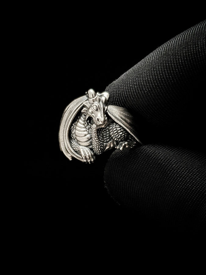 ring dragon	dragon art	house of dragon	dragon house	dragon	Silver ring	Sterling silver (etsy image id: 4613192139)