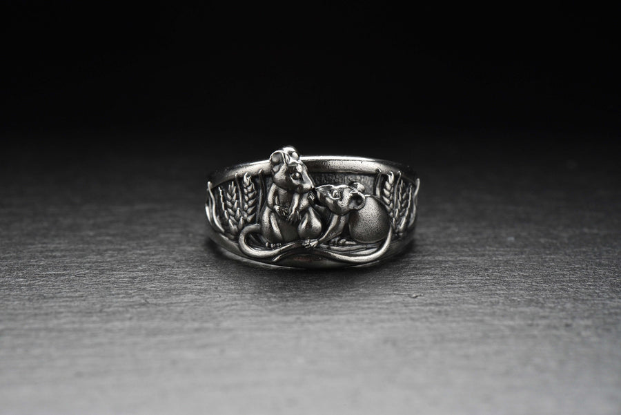 Sterling Silver Mouse Ring, Handmade Animal Statement Jewelry (etsy image id: 4825435594)