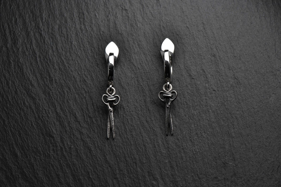 Scissors Silver Earrings – Sterling Silver Dangle Earrings | Minimalist Barber Jewelry Gift for Her (etsy image id: 4842213267)