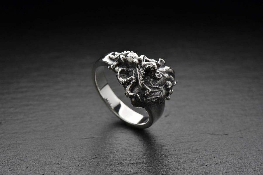 Sterling Silver Octopus Ring: Handmade Tentacle Jewelry, Sea Lover Gift (etsy image id: 4855417380)
