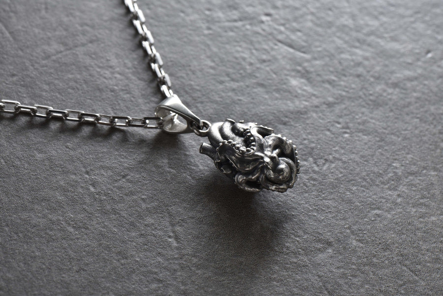 Sterling Silver Octopus Pendant, Intricate Tentacles, Oxidized Ocean Jewelry (etsy image id: 4903725973)