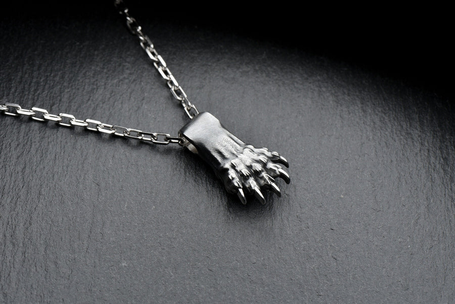 Sterling Silver Wolverine Paw Pendant: Handcrafted Animal Necklace (etsy image id: 7349349066)