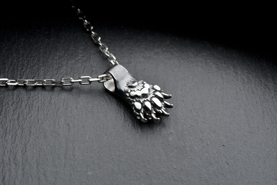 Sterling Silver Wolverine Paw Pendant: Handcrafted Animal Necklace (etsy image id: 7349349066)