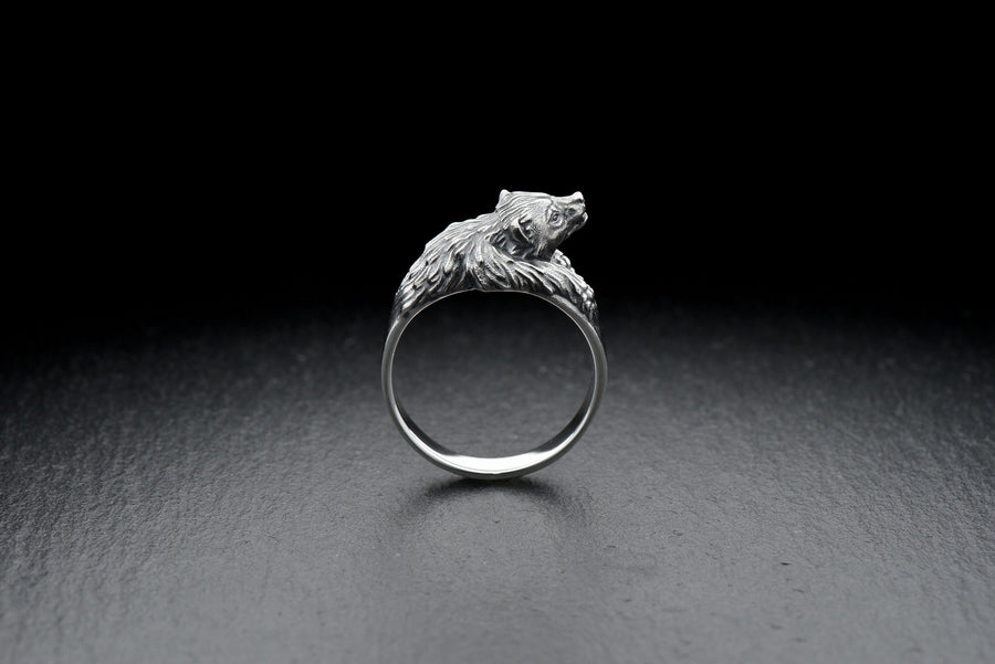 Handmade Sterling Silver Wolverine Ring: Animal Jewelry (etsy image id: 7396934619)