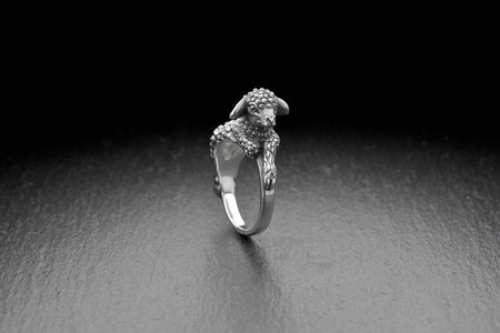 Sterling Silver Lamb Ring: Handmade Animal Jewelry Gift
