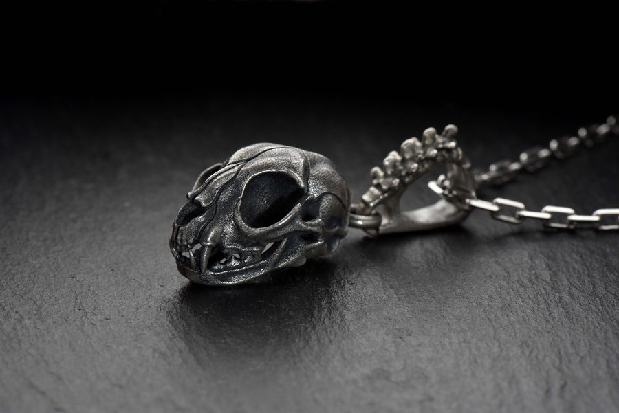 sterling silver	Silver Pendant	Skull	Silver Pendant Skull	Pendant Skull	jewelry Skull	Silver jewelry	Silver Pendant Cat	Gotnic Jewelry	Animal Pendant	pendant Cat skull	pendant Cat	Cat (etsy image id: 7240548936)