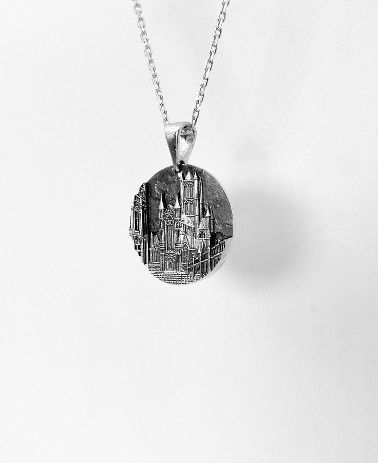 Sterling Silver Ghent Cathedral Pendant: Architect Jewelry Gift (etsy image id: 7315737692)