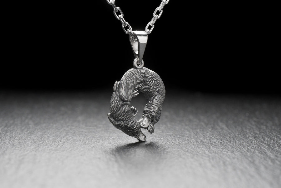 Sterling Silver Platypus Pendant: Handmade Animal Necklace (etsy image id: 7339256000)