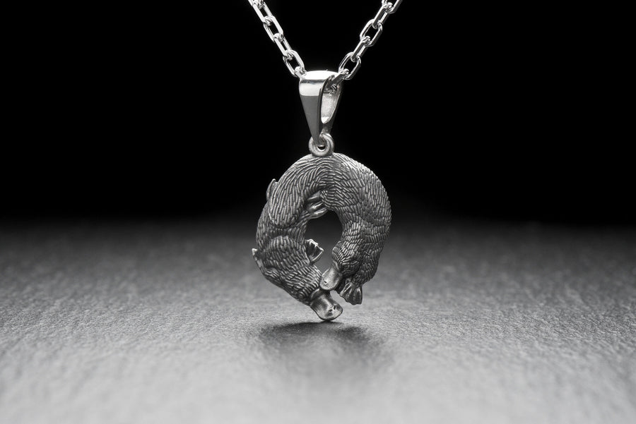 Sterling Silver Platypus Pendant: Handmade Animal Necklace (etsy image id: 7339256000)