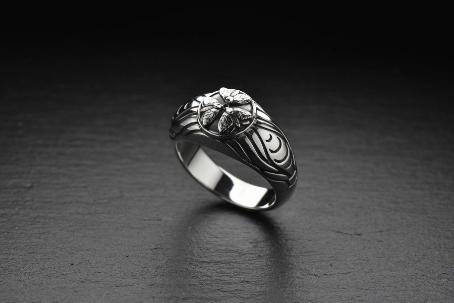 Sterling Silver Moth Ring: Handmade Insect Jewelry, Nature Gift (etsy image id: 7346785280)
