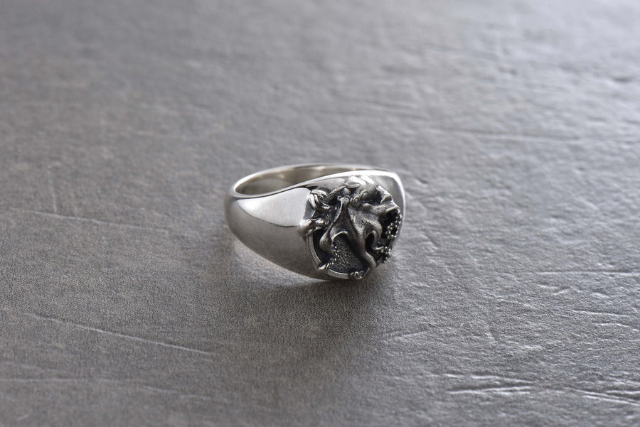 Handmade Sterling Silver Octopus Ring: Sea Creature Jewelry (etsy image id: 4896668698)