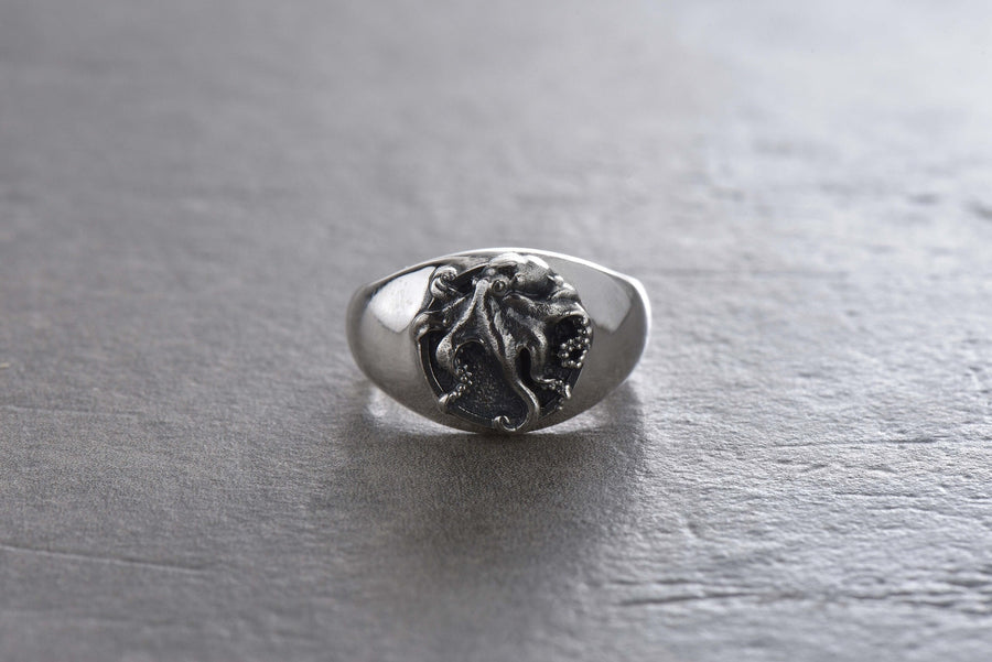 Handmade Sterling Silver Octopus Ring: Sea Creature Jewelry (etsy image id: 4896668698)
